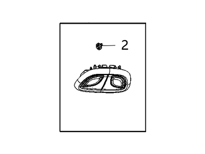 Mopar 5MW35ML2AC Lamp Dome 5MW35ML2AC Mopar Lamp Dome Illustration 1 of 1