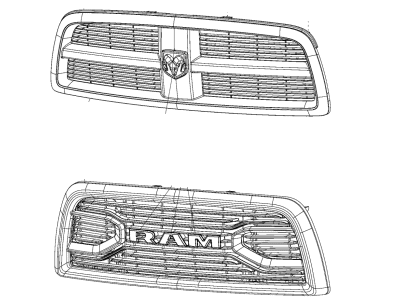 Ram 68260704AB GRILLE Radiator