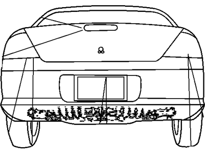 Mopar 4805488AG Bezel License Plate 4805488AG Mopar Bezel License Plate Illustration 1 of 1