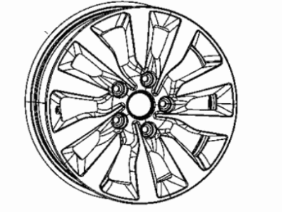 Chrysler 6QH031STAA WHEEL Aluminum