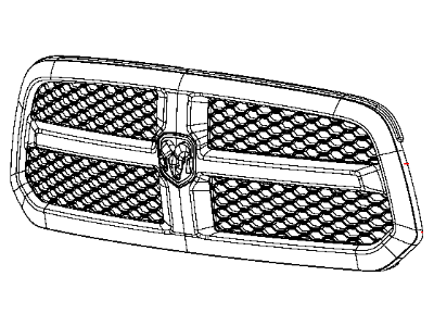 Mopar 68093446AB Grille Radiator Includes Close Out Panels