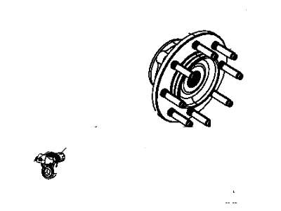 Dodge 2AMVH206AA HUB AND BEARING Brake Front