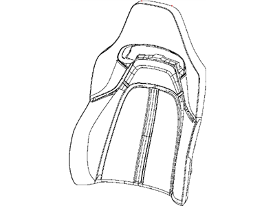 Mopar 5NS91DX9AA Cover Front Seat Back 5NS91DX9AA Mopar Cover Front Seat Back Illustration 1 of 1