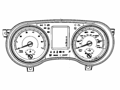 Mopar 5091731AC Cluster Instrument Panel 5091731AC Mopar Cluster Instrument Panel Illustration 1 of 1