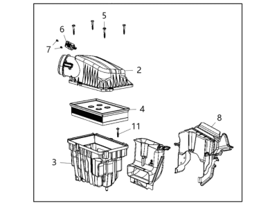 Mopar 68293159AD Air Cleaner Assembly Engine