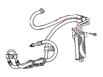 Dodge 52125402AC HOSE AND COOLER Power Steering Return