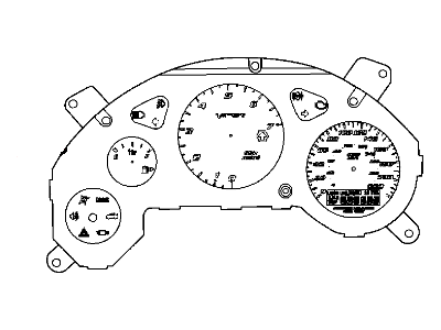 Mopar 5030486AC Cluster Instrument Panel 5030486AC Mopar Cluster Instrument Panel Illustration 1 of 1