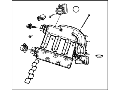 Chrysler 4593649AB PLENUM Intake Manifold Includes Items 2,3,4,5,6,7,8,9,10,11,12