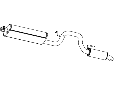 Jeep 52125078AE MUFFLER AND TAILPIPE Exhaust