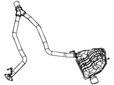 Jeep 68194390AE MUFFLER AND TAILPIPE Exhaust