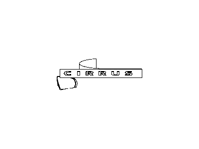 Mopar 4389877AA Nameplate Cirrus