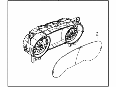Jeep 68233874AI CLUSTER Instrument Panel