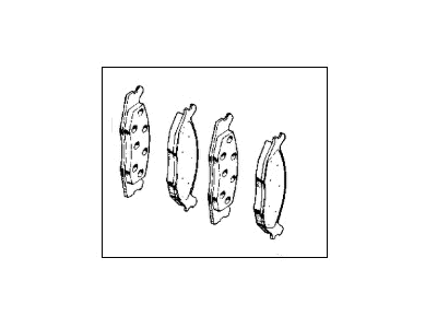 Mopar V1010058AB Pad Package, Brake, 2WD 1991-92-1/2