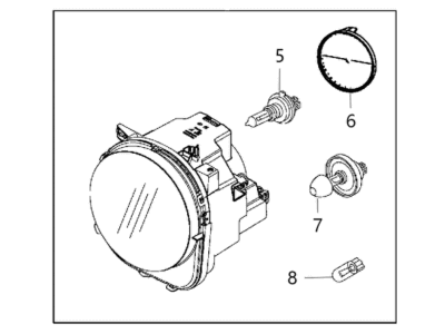 Jeep 68470733AA HEADLAMP