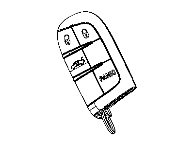 Dodge 68225802AB TRANSMITTER Integrated Key FOB