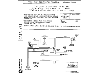 Dodge 4855100AB Emission Label
