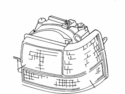 Jeep 55054969 HEADLAMP ASSEMBLY (w/o H/Lamp Leveling Device)