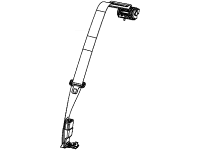 Chrysler 6KE141C5AC SEAT BELT 2nd Rear Center Includes Left Passenger Buckle