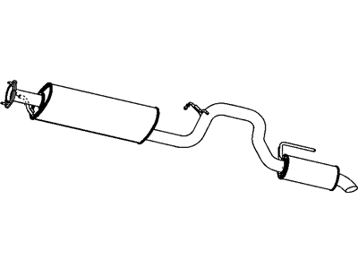 Mopar 52129335AD Muffler And Tailpipe Exhaust Mopar 52129335AD Muffler And Tailpipe Exhaust