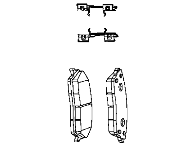 Dodge 2AMV3555AA PAD KIT Front Disc Brake Contains 4 Pads and Clips