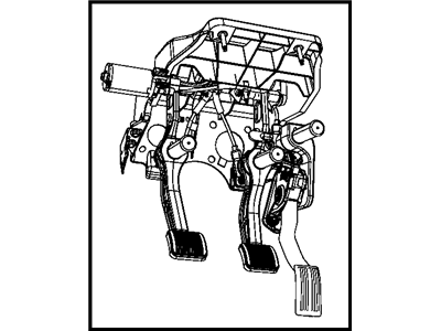 Mopar 68054741AA Pedal Assembly Adjustable Brake, Clutch And Accelerator