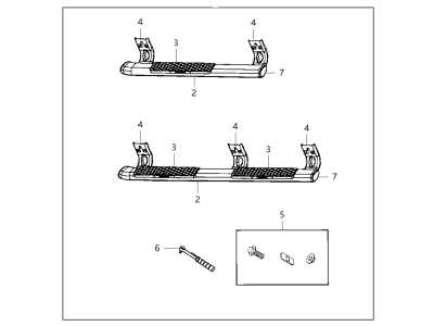 Mopar 82213265AC Step Kit Tubular Side, Stainless Steel