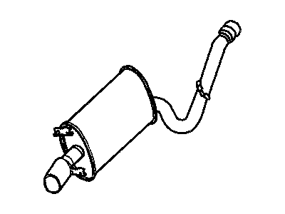 Mopar 4764604AB Muffler And Tailpipe Exhaust 4764604AB Mopar Muffler And Tailpipe Exhaust Illustration 1 of 1