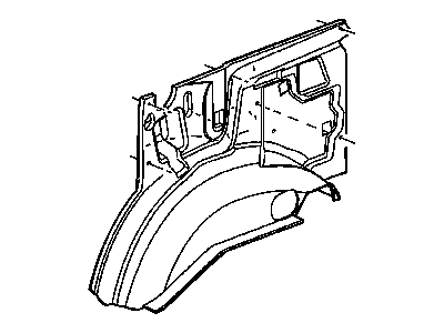 Mopar 55361450AC Silencer Panel Inner 55361450AC Mopar Silencer Panel Inner Illustration 1 of 1