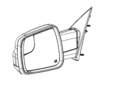 Ram 5ZK42KGZAF MIRROR Outside Rearview Refer To Group 008 For Mirror Lamps, Camera And Sensor Part Numbers
