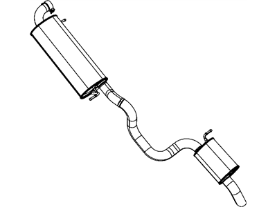 Ram 68040540AE MUFFLER AND RESONATOR Exhaust