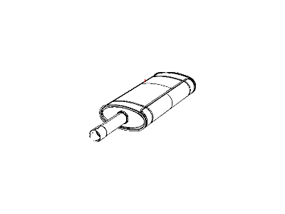 Mopar 52125106AI Muffler Exhaust Includes Resonator 52125106AI Mopar Muffler Exhaust Includes Resonator Illustration 1 of 1