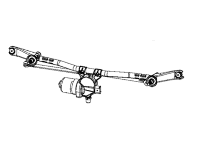 Jeep 68293022AD MOTOR AND LINKAGE Windshield wiper