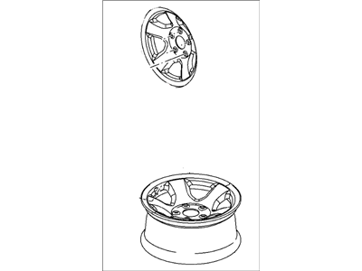 Mopar 52122367AA Wheel Aluminum 52122367AA Mopar Wheel Aluminum Illustration 1 of 1