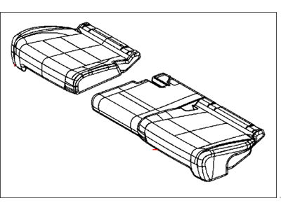5RV84DX9AB Mopar Cover Rear Seat Cushion 2ND Row Illustration 1 of 1