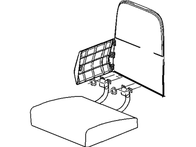 Dodge 1BK011D5AA COVER Rear Seat Cushion Left