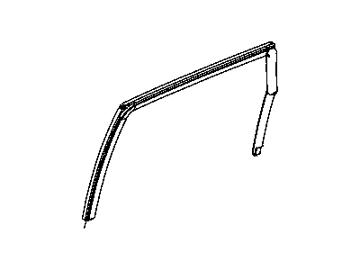 Mopar 4724778AD Weatherstrip Rear Door Glass Running Mopar 4724778AD Weatherstrip Rear Door Glass Running