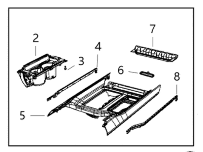 Ram 7CV421TRAA BEZEL Console Shifter