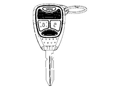 Mopar 5191967AA Key Blank With Transmitter
