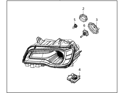 Chrysler 300 Headlight - 68402952AB