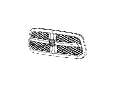 Ram 5QX141X8AA GRILLE Radiator Includes Close Out Panels
