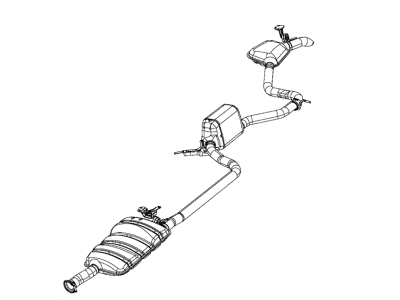Chrysler 68270369AC MUFFLER AND RESONATOR Exhaust