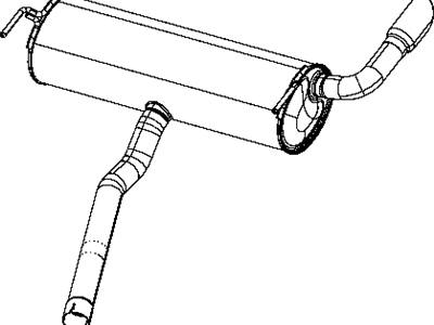 Jeep 68109909AE MUFFLER AND TAILPIPE Exhaust