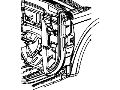 Mopar 5178088AC Silencer Fender To Hinge Pillar
