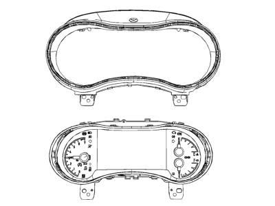 Dodge 68454256AA CLUSTER Instrument Panel Includes Lens and Visor
