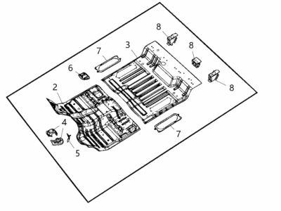 Ram 68276735AA PAN Front Floor