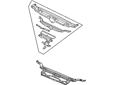 Mopar 5003851AG Crossmember Package Upper Radiator Mounting 5003851AG Mopar Crossmember Package Upper Radiator Mounting Illustration 1 of 1