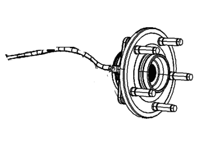 Ram 2AMVH245AA HUB AND BEARING Brake Front