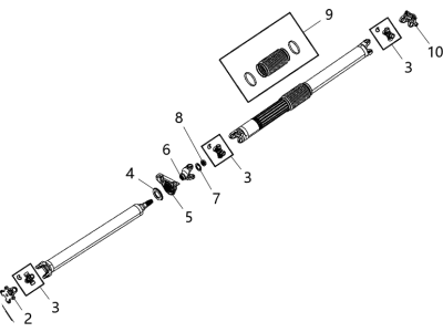 Ram 68250017AC SHAFT Drive Rear 2-Piece