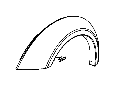 Mopar 5KH16ARHAC Applique Fender Front 5KH16ARHAC Mopar Applique Fender Front Illustration 1 of 1