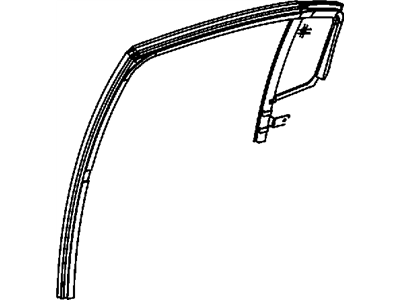 Mopar 5074572AB Weatherstrip Rear Door Flush Glass